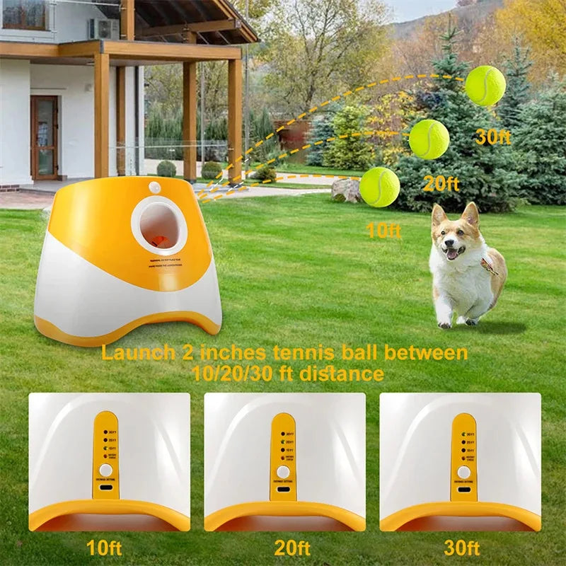 Lustige interaktive Maschine, lustiger interaktiver Katapultwurf, wiederaufladbarer Tennisballwerfer für Hunde, Hunde jagen automatisches Spielzeug, automatisch